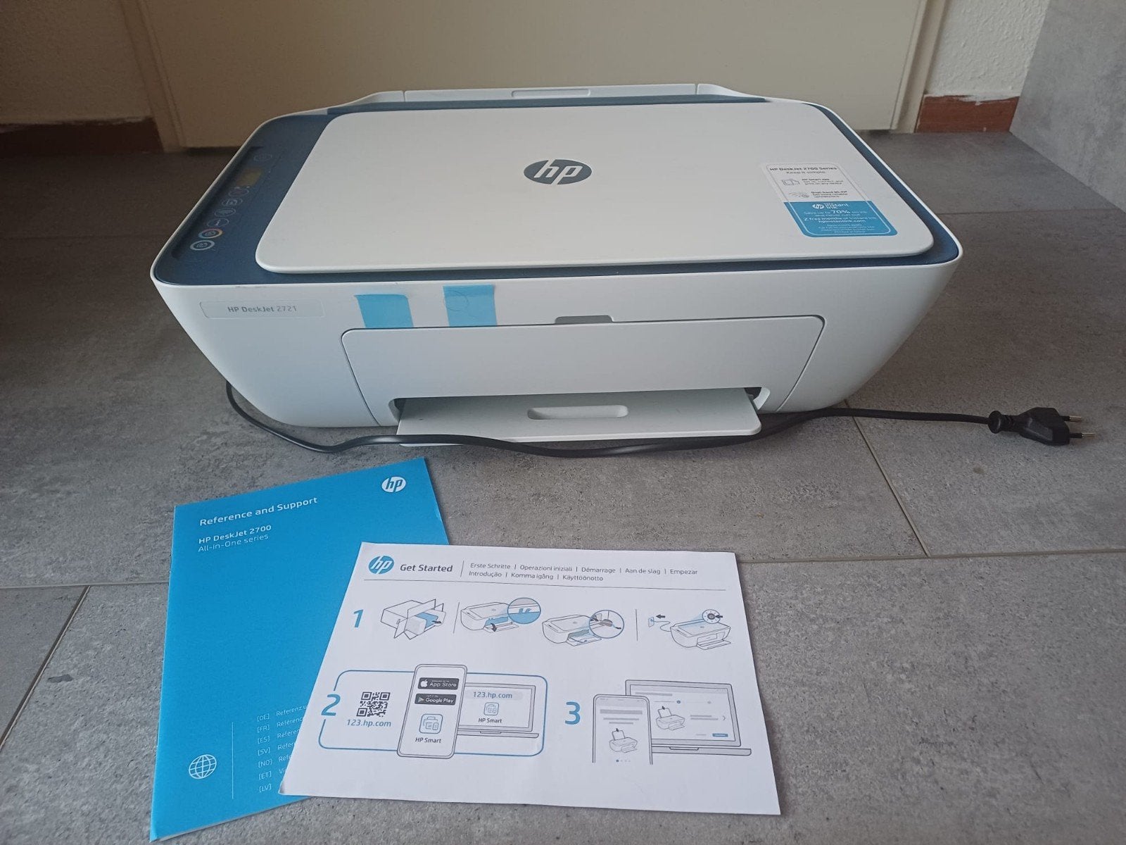Nieuwe HP DeskJet 2721 All-in-One Printer, Computers en Software, Printers, Ophalen, Kleur printen, Inkjetprinter, All-in-one
