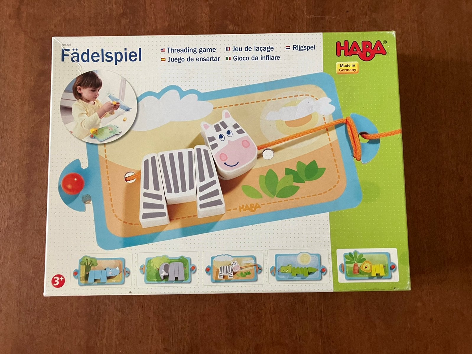 HABA houten rijg spel Fädelspiel houten dieren rijgen, Ophalen of Verzenden