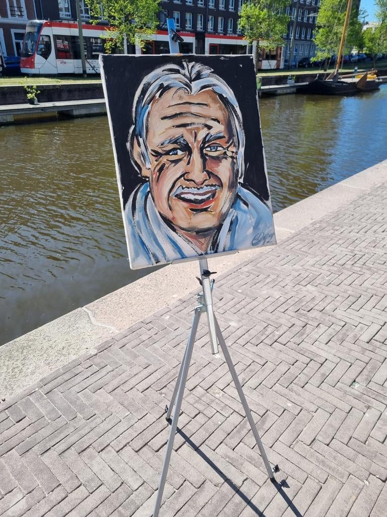 Uniek handgeschilderd portret op doek, Antiek en Kunst, Ophalen of Verzenden