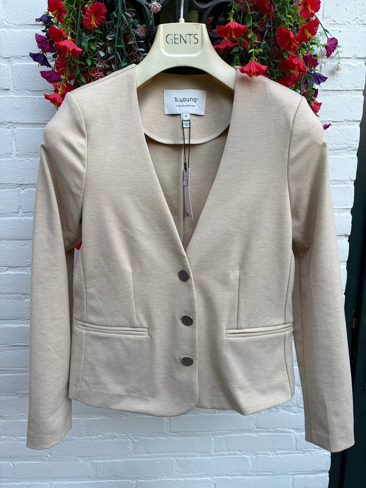 B.Young Byrizetta Blazer Beige - Nieuw met kaartje, Beige, Nieuw, Ophalen of Verzenden, Jasje