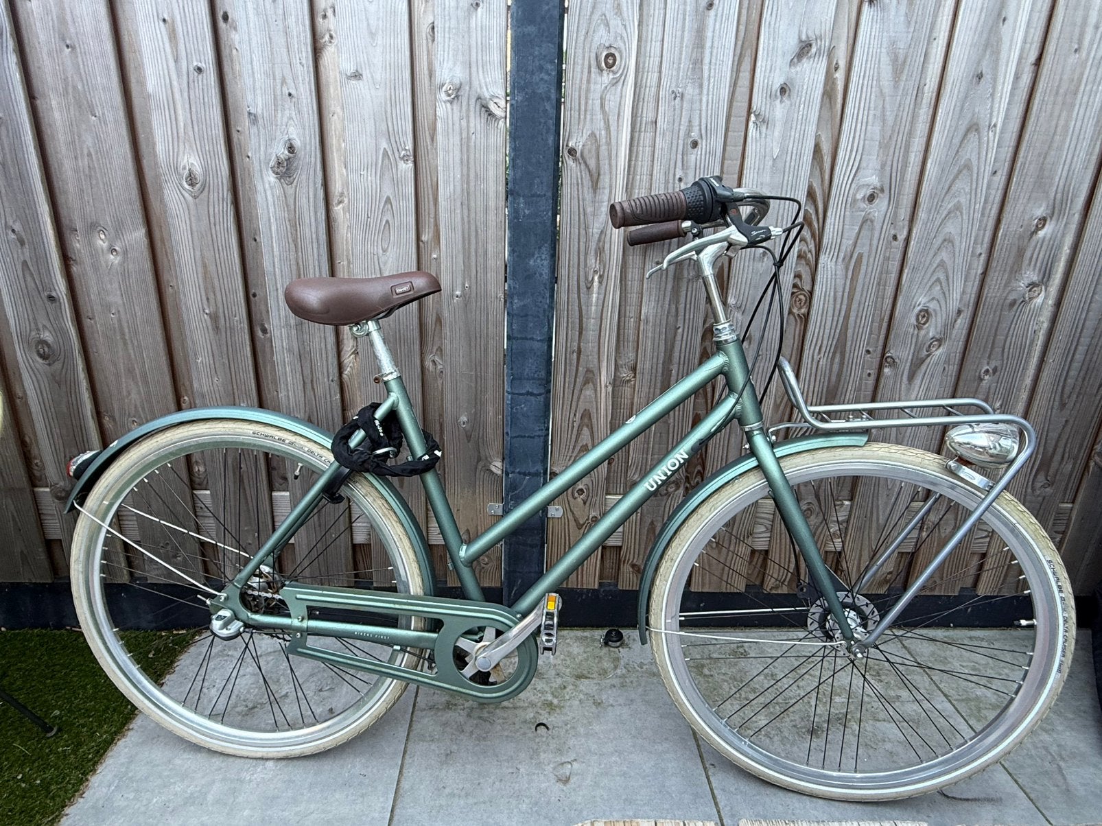 Union flow damesfiets, Fietsen en Brommers, Schijfrem, Ophalen, Overige merken, Minder dan 10 versnellingen