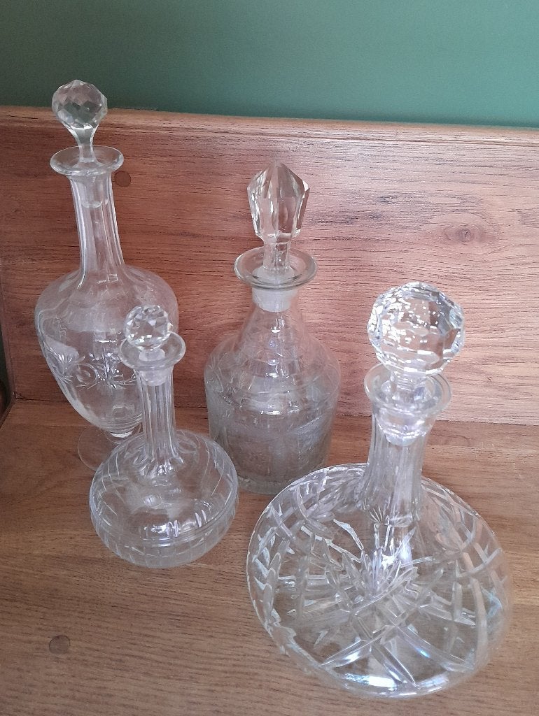 Antieke Glazen Karaffen, Ophalen of Verzenden