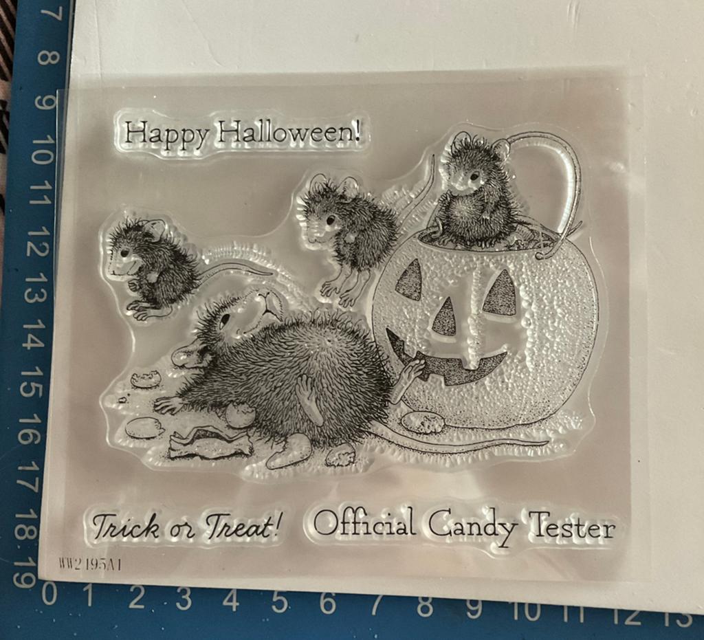 Clear Stamp House Mouse Halloween - Happy Halloween, Hobby en Vrije tijd, Ophalen of Verzenden, Nieuw, Clearstamp