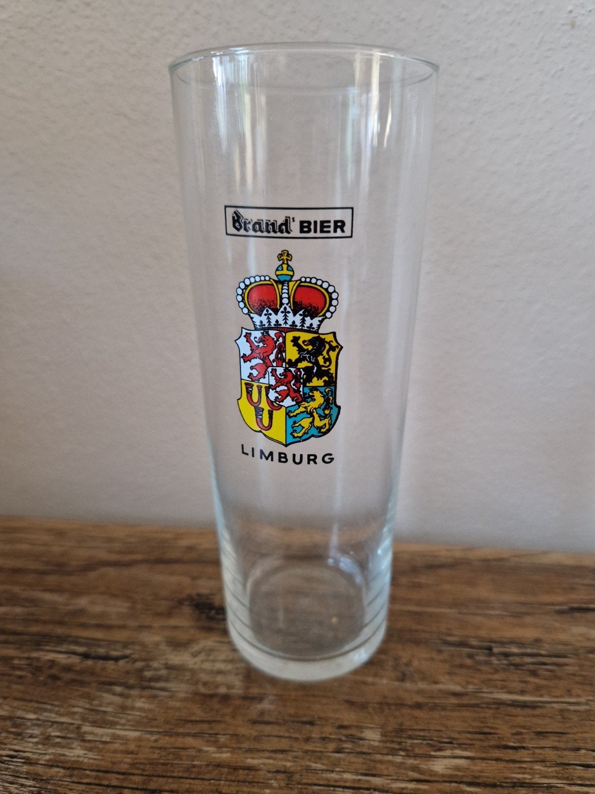 Brand Bier glas - Limburg wapen, Ophalen, Zo goed als nieuw, Meerkleurig, Glas