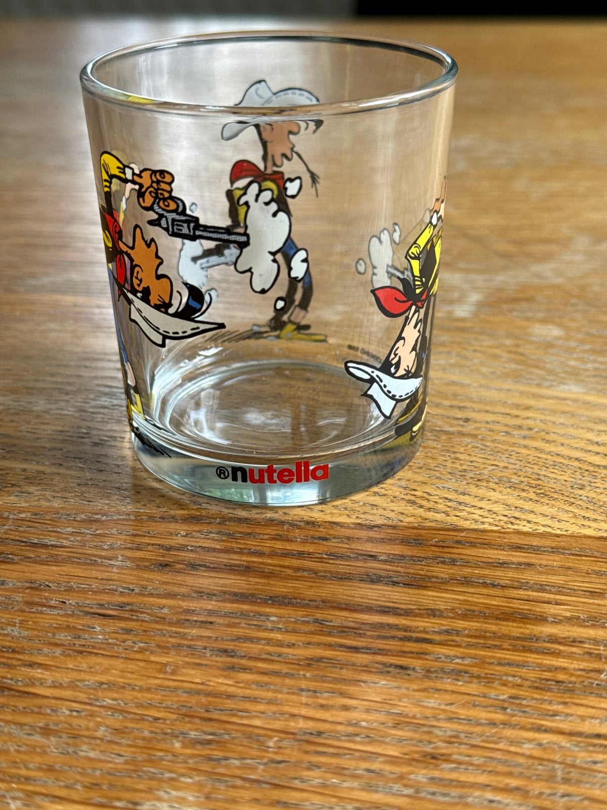 Lucky Luke Nutella glas uit 1998, Ophalen of Verzenden, Overige figuren, Zo goed als nieuw, Overige typen