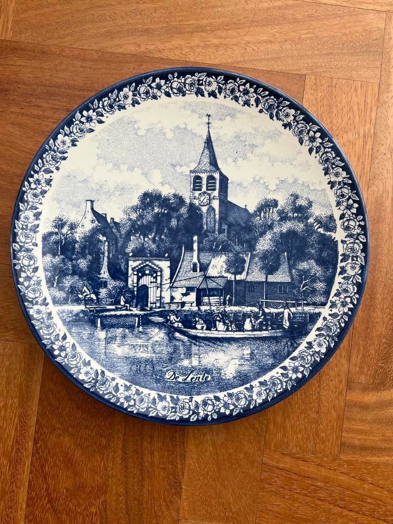 Origineel Delfts Blauw Chemkefa Wandbord 'De Lente', Antiek en Kunst, Ophalen of Verzenden