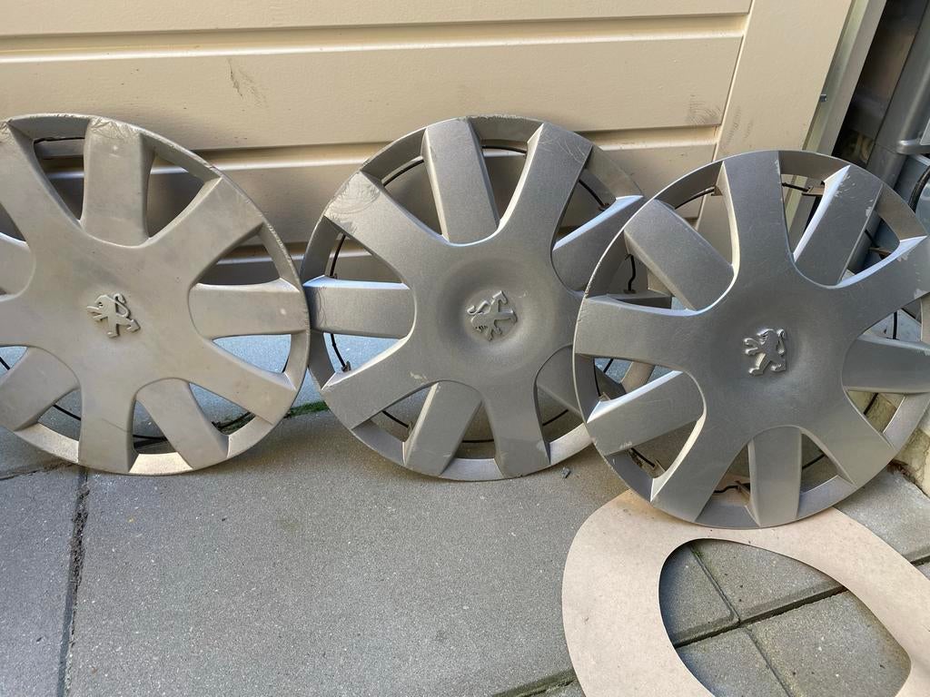 Peugeot wieldoppen - Set van 3 velg doppen, Ophalen of Verzenden, Gebruikt