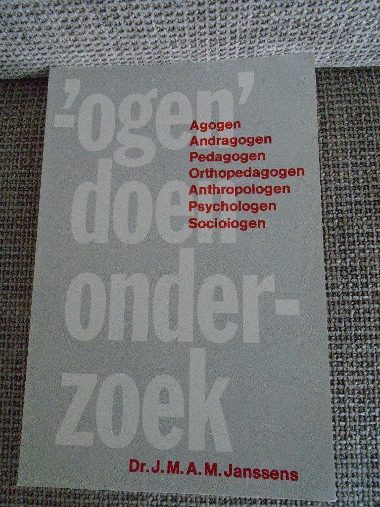 Boek: OGEN DOEN ONDERZOEK, Ophalen of Verzenden, Beta, Nieuw, HBO