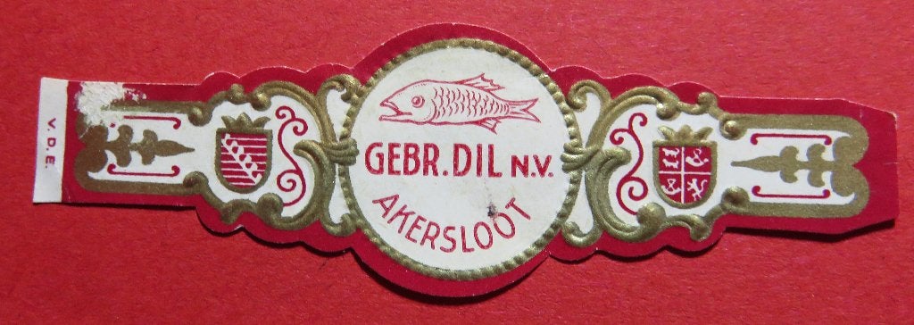 Sigarenbandje Reclamebandje Gebr.Dil Akersloot, Verzenden, Gebruikt, Sigarenbandjes