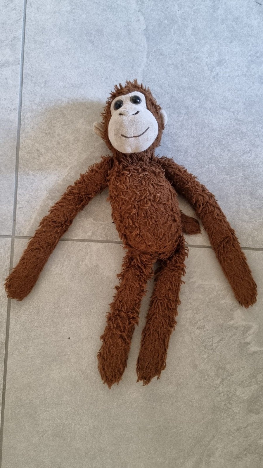 Leuke bruine knuffelaap GEZOCHT, Kinderen en Baby's, Speelgoed | Knuffels en Pluche, Ophalen of Verzenden, Zo goed als nieuw, Middelgroot (20 tot 80 cm)