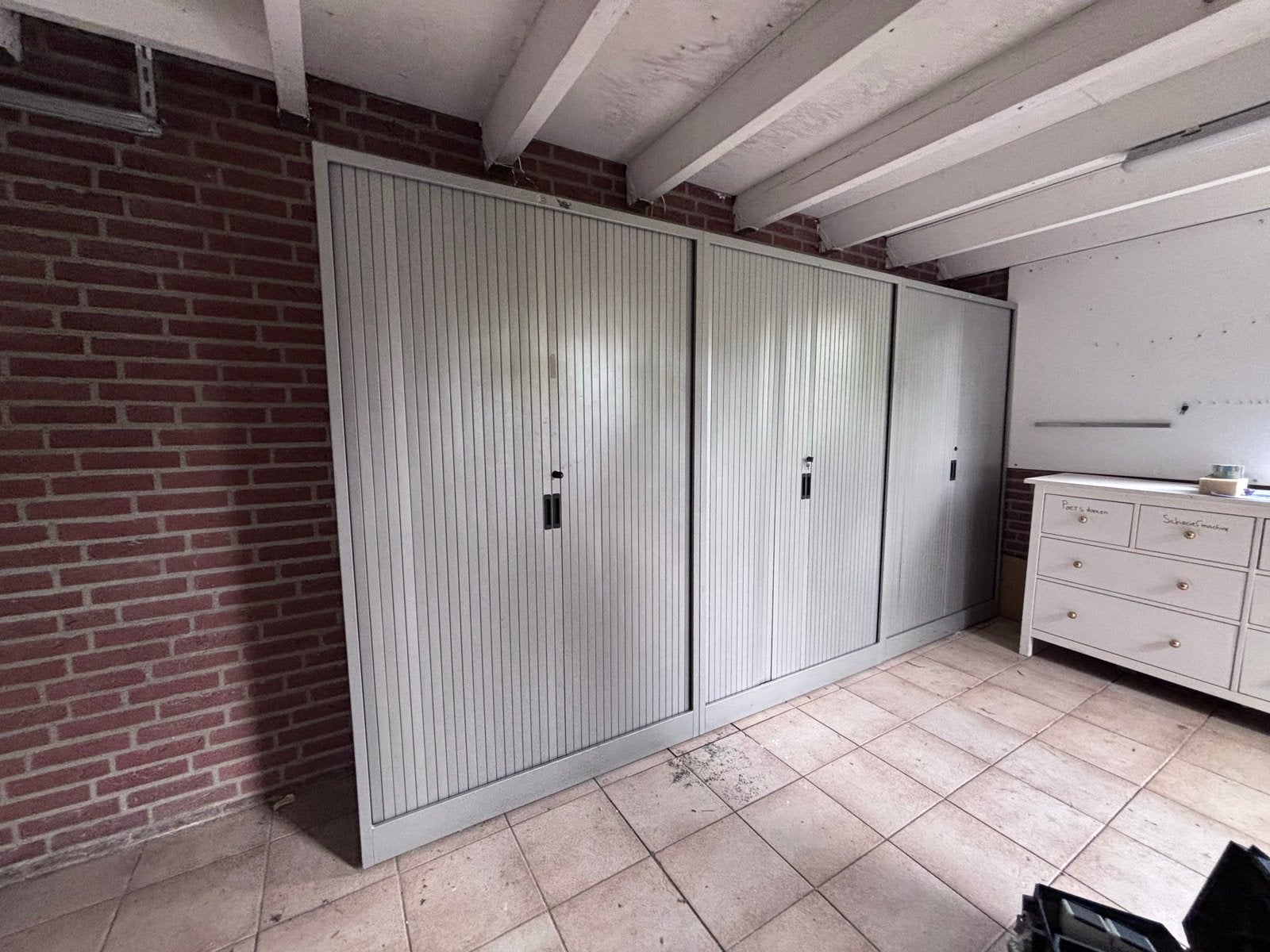 Metalen Schuifkasten - Set van 3, Ophalen, Gebruikt, 100 tot 150 cm, 200 cm of meer