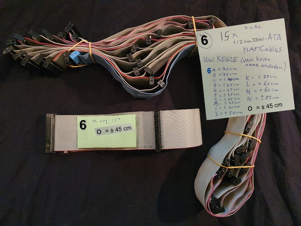 Vintage Flat Cable - IDE oude 40 pin - HDD - CD-DVD-rom   _6, Ophalen of Verzenden