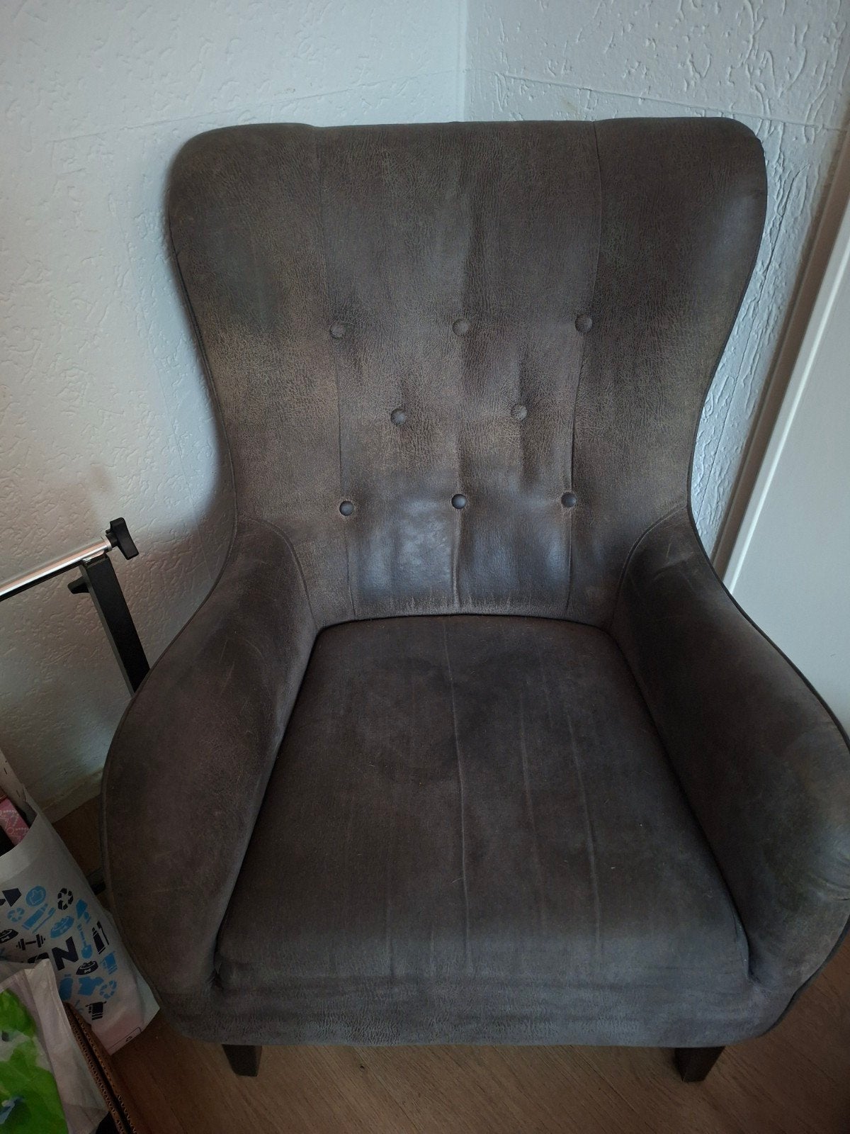 Comfortabele grijze fauteuil - gebruikt, Ophalen, Gebruikt, Tijdloos, Eén