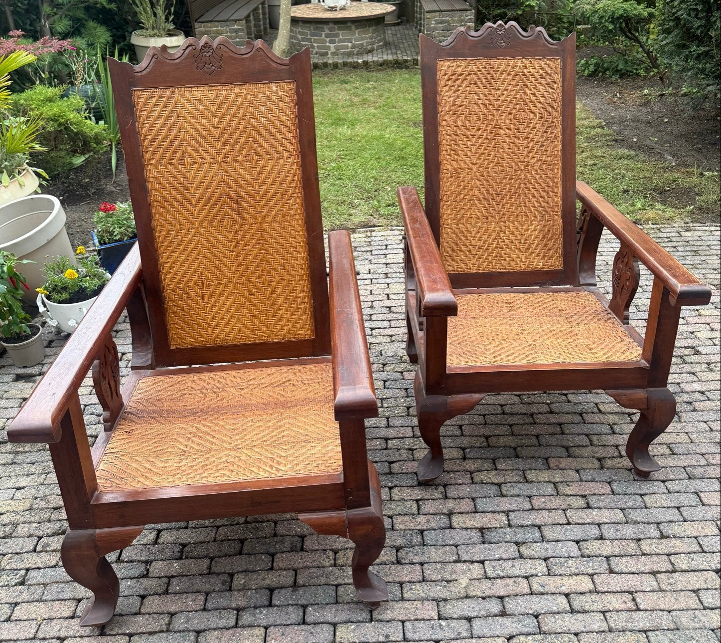 Indonesische Teakhouten Stoelen - Verstelbaar & Inklapbaar, Antiek en Kunst, Antiek | Meubels | Stoelen en Banken, Ophalen