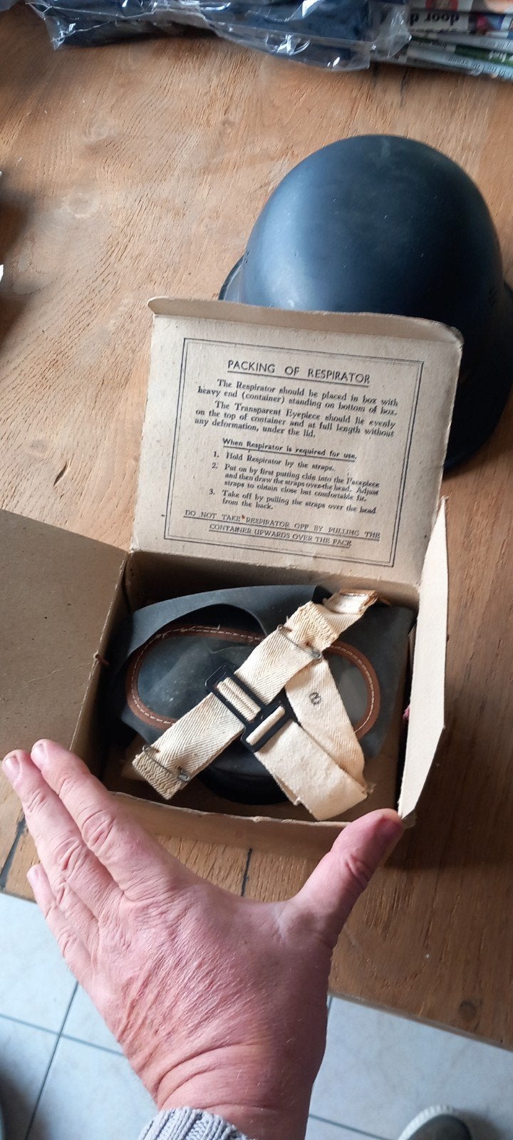 Zeldzaam Brits Gasmasker WO2 1940, origineel, Ophalen of Verzenden, Landmacht, Engeland
