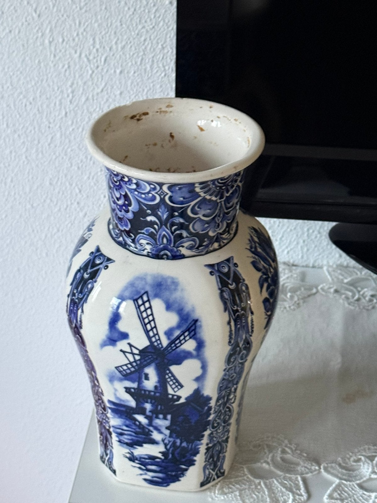 Delft blauw vaas, Huis en Inrichting, Ophalen, Blauw