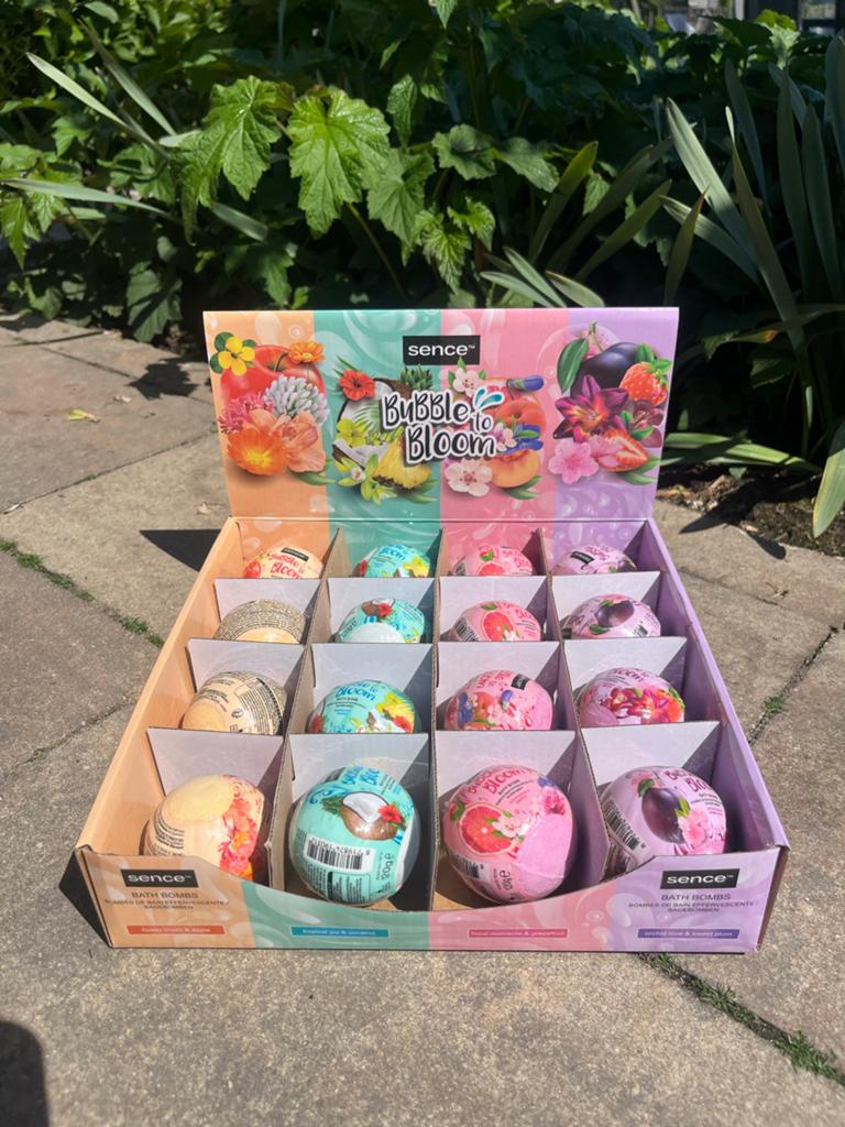 Sence Bubble to Bloom Badbommen Display - 16 stuks, Ophalen of Verzenden, Nieuw, Bad & Douche