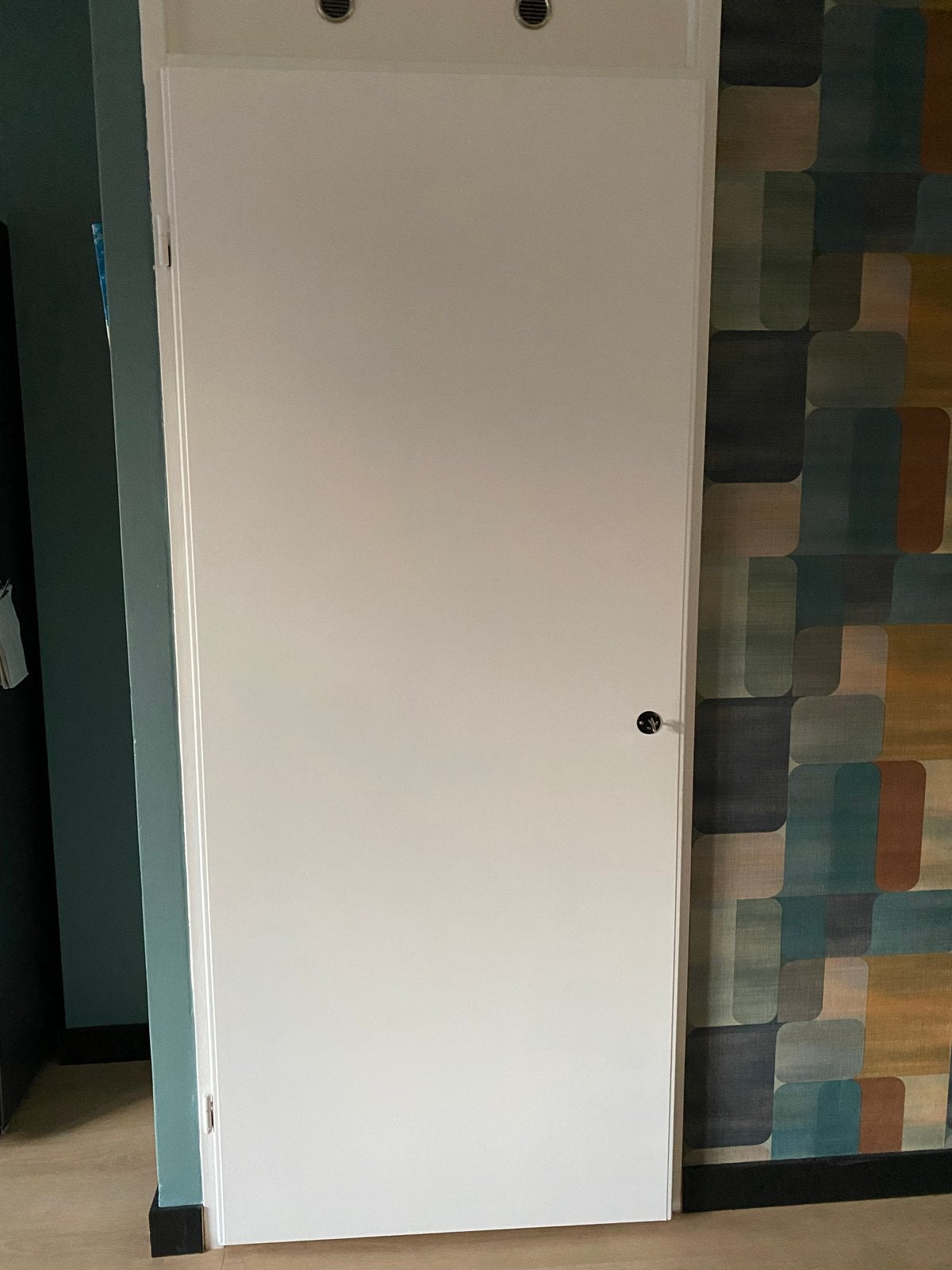 Witte gelakte binnendeur, opdek, 201x83 cm, Ophalen, 80 tot 100 cm, Binnendeur, Zo goed als nieuw