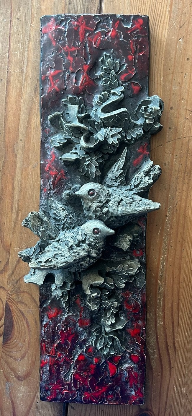 Een Retro wandsculptuur  met vogels uit de jaren 60, Ophalen of Verzenden, Zo goed als nieuw