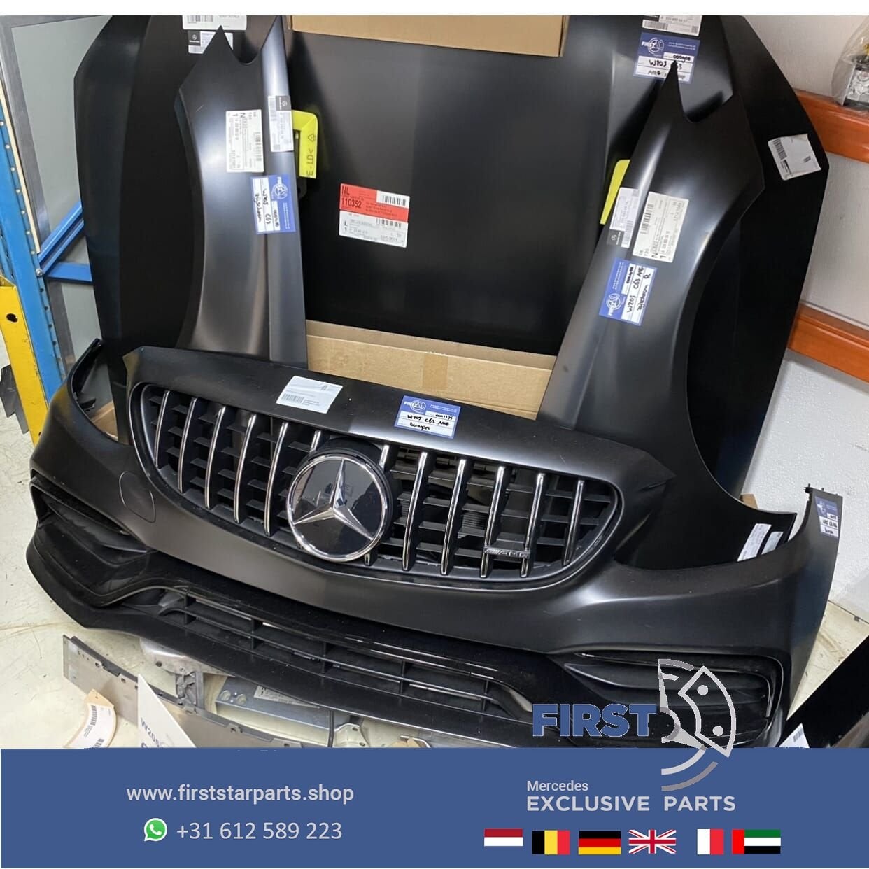 A205 C205 C63 FACELIFT AMG VOORKOP COMPLEET Mercedes C Klass, Gebruikt, -, Voor, Ophalen of Verzenden
