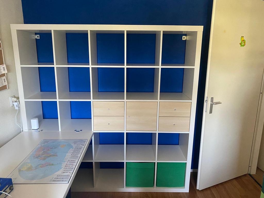 IKEA Kallax kast 5x5 met laden en deurtje, Ophalen, Gebruikt