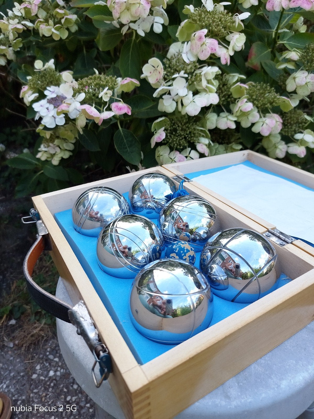 Jeu de Boules set 6 ballen nieuw in houten kistje, Ophalen, Nieuw