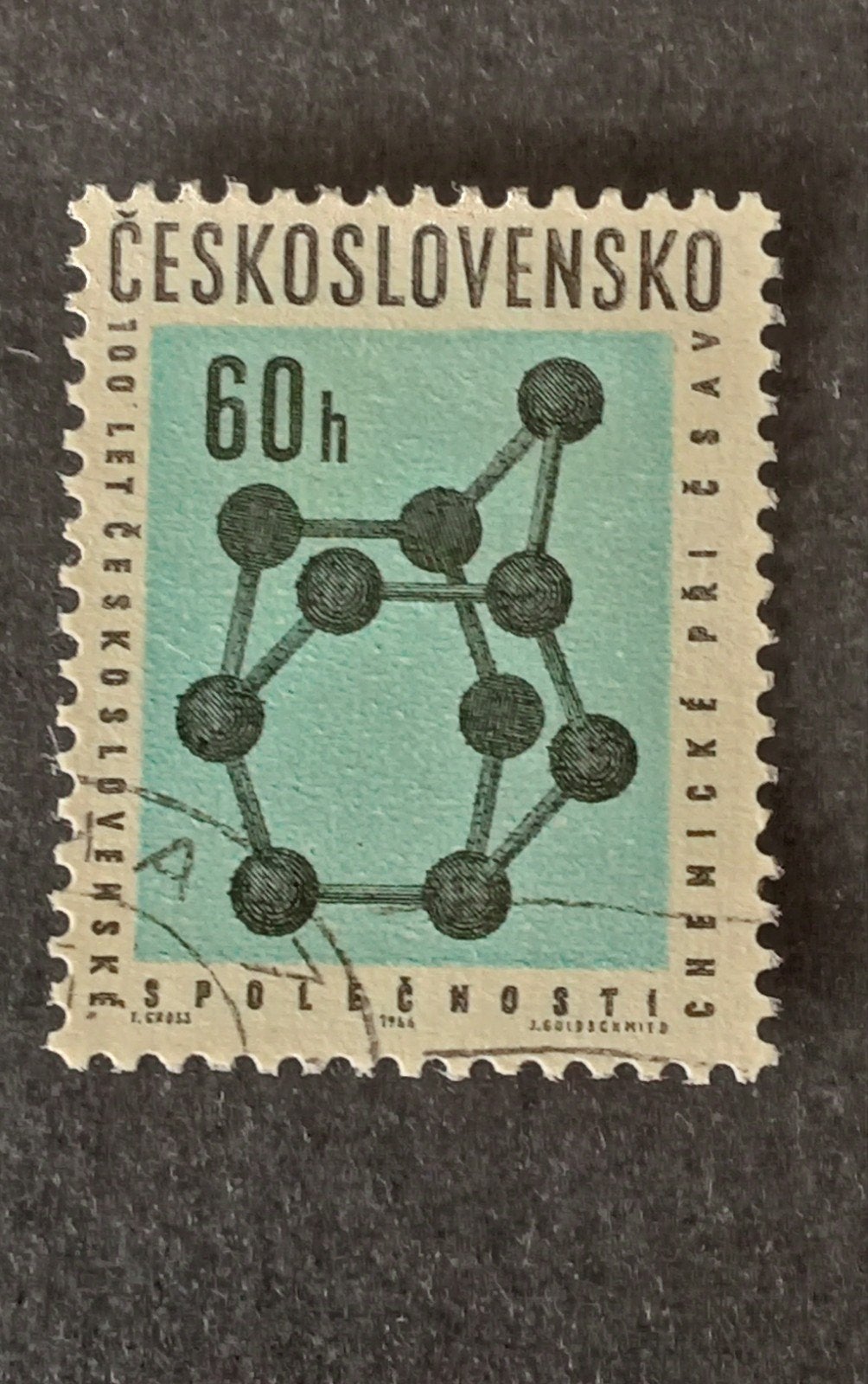Tsjechoslowakije  - Chemische structuur 1964, Verzenden, Overige landen, Gestempeld