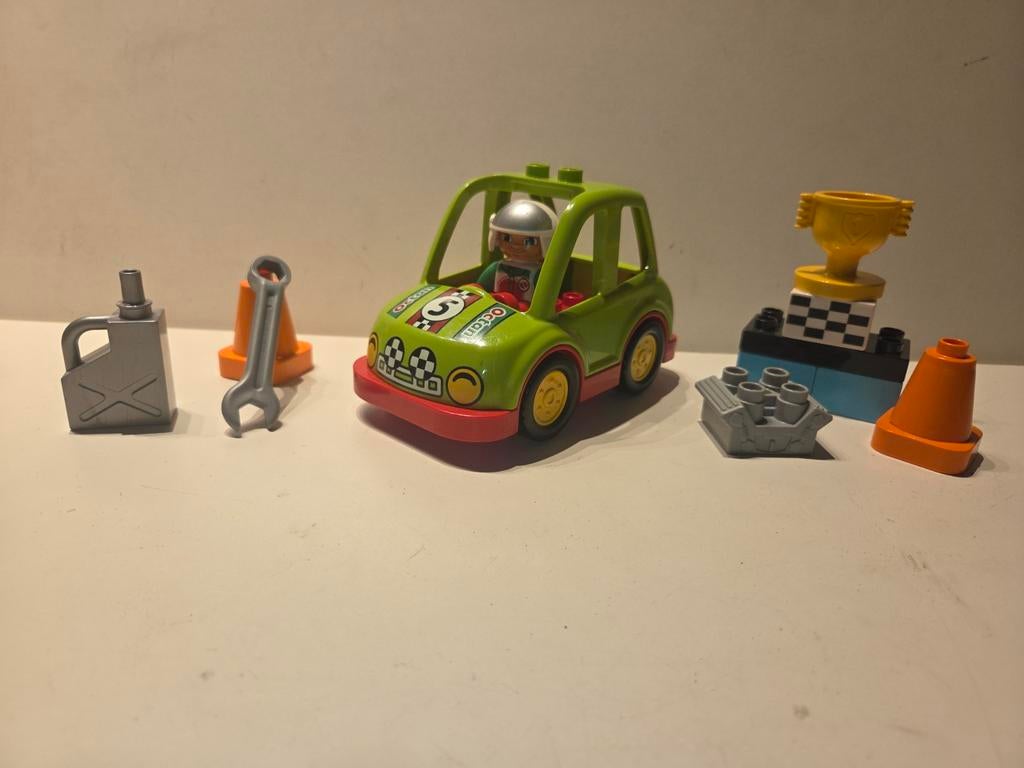 Lego Duplo 10589 Rallyauto - Compleet, Overige thema's, Compleet, Ophalen of Verzenden, Zo goed als nieuw