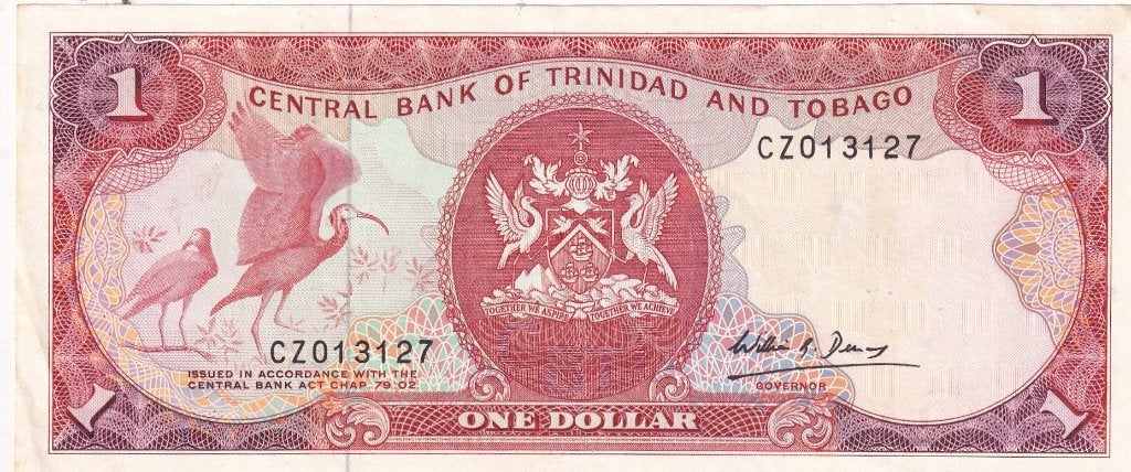 Trinidan en Tobago 1 dollar 1985 ht5, Postzegels en Munten, Bankbiljetten | Amerika, Verzenden, Midden-Amerika, Los biljet