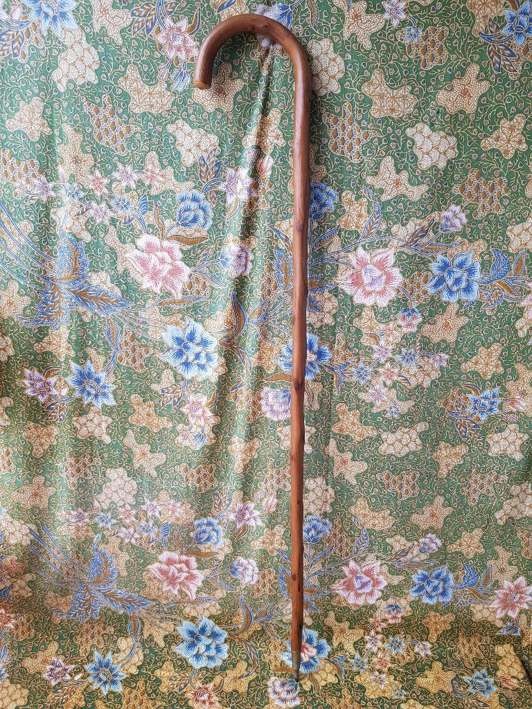 Mooie antieke wandelstok uit Engeland van palmhout 88,5 cm.