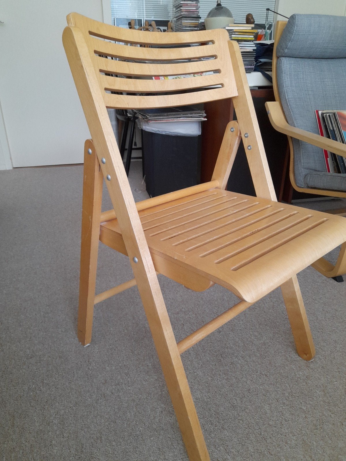 Klapstoel plywood ikea vintage (2X), Ophalen, Gebruikt, Twee, Bruin