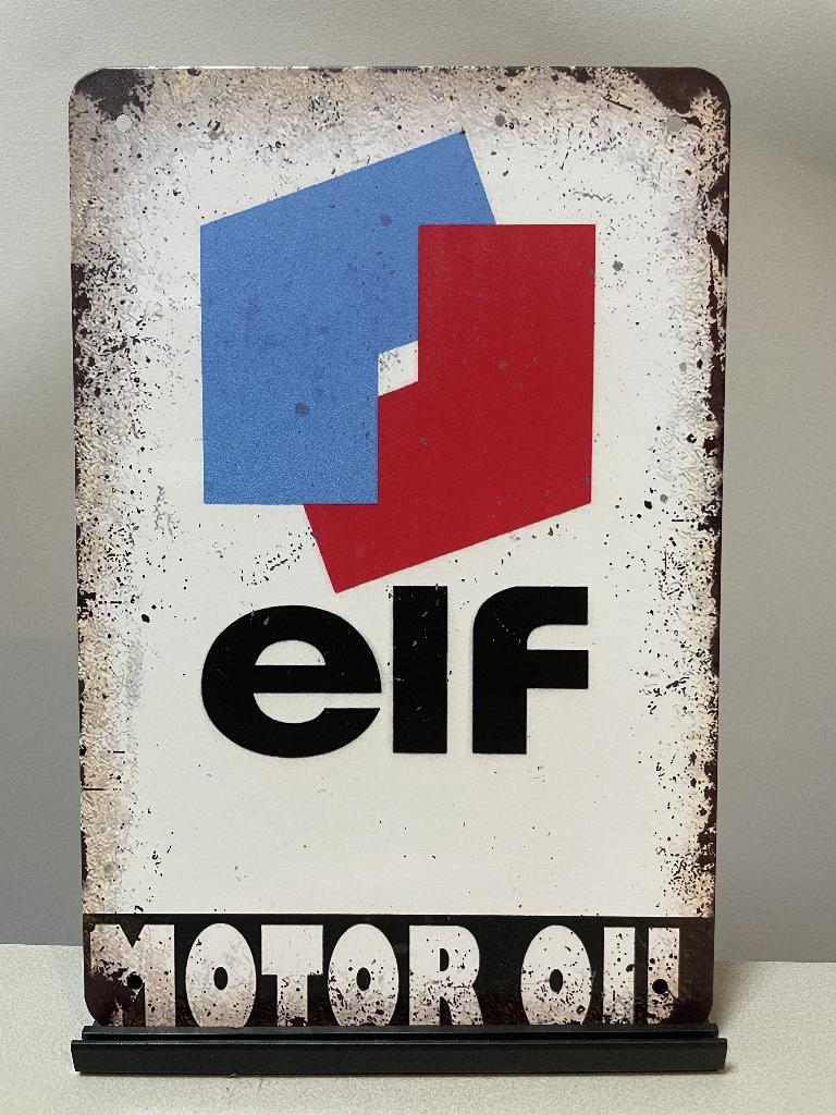 ELF Motor Oil metalen reclamebord / wandbord (Old Look), Verzamelen, Merken en Reclamevoorwerpen, Www.pand50.nl, Reclamebord, Nieuw