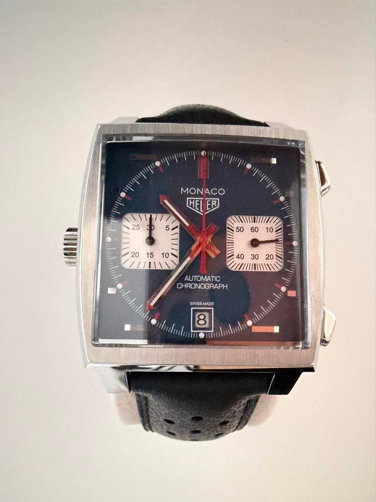 TAG Heuer Monaco Steve McQueen, Ophalen, Leer, Staal, Polshorloge