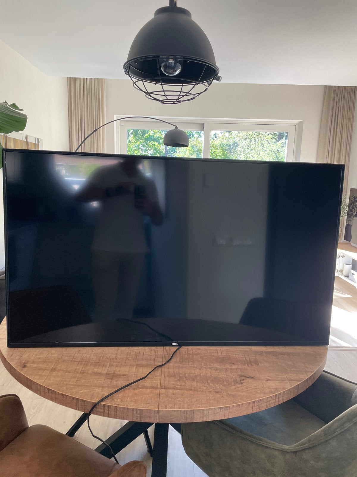 HKC 50” TV zonder afstandsbediening en pootjes, Gebruikt, 50 Hz, 100 cm of meer, Ophalen