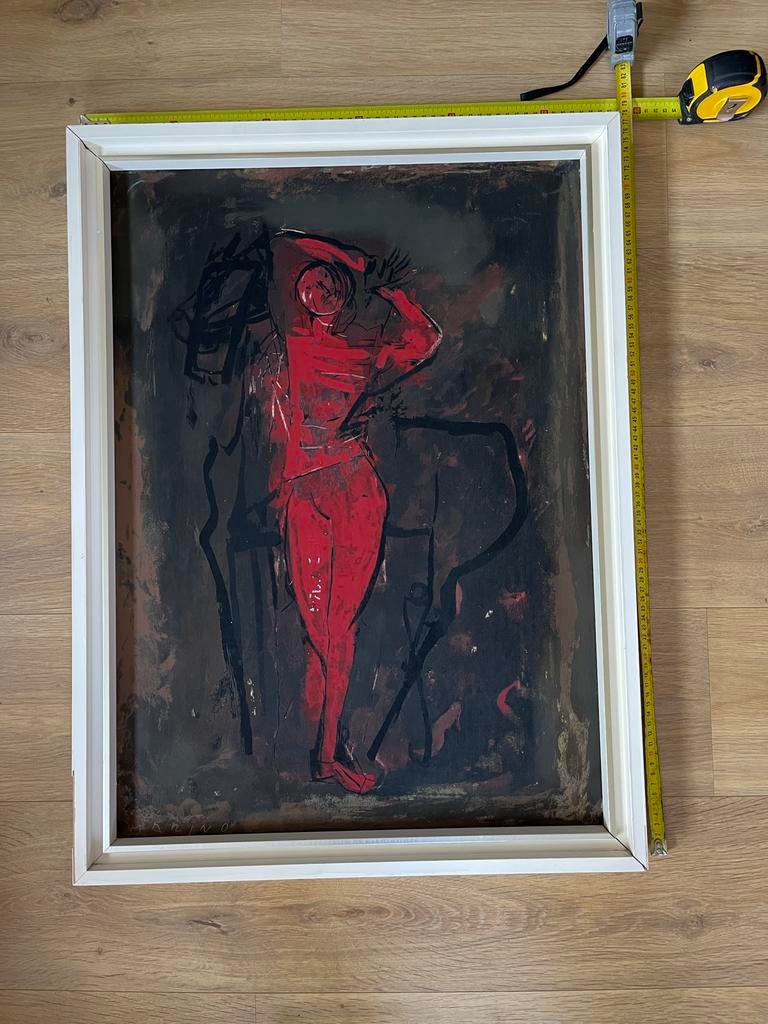 Marino Marini schilderij - gesigneerd - taxatie €400, Ophalen of Verzenden