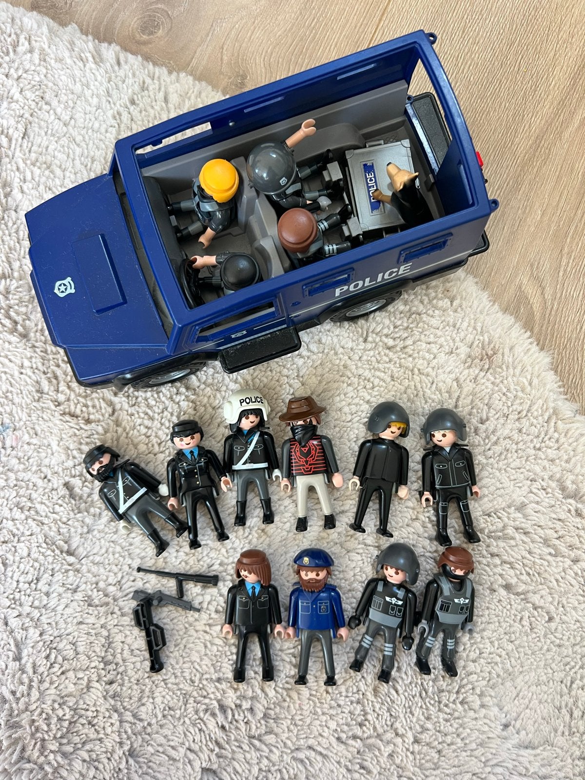 Playmobil Politie Bus met Figuren en Accessoires, Gebruikt, Complete set, Voertuig, Ophalen of Verzenden