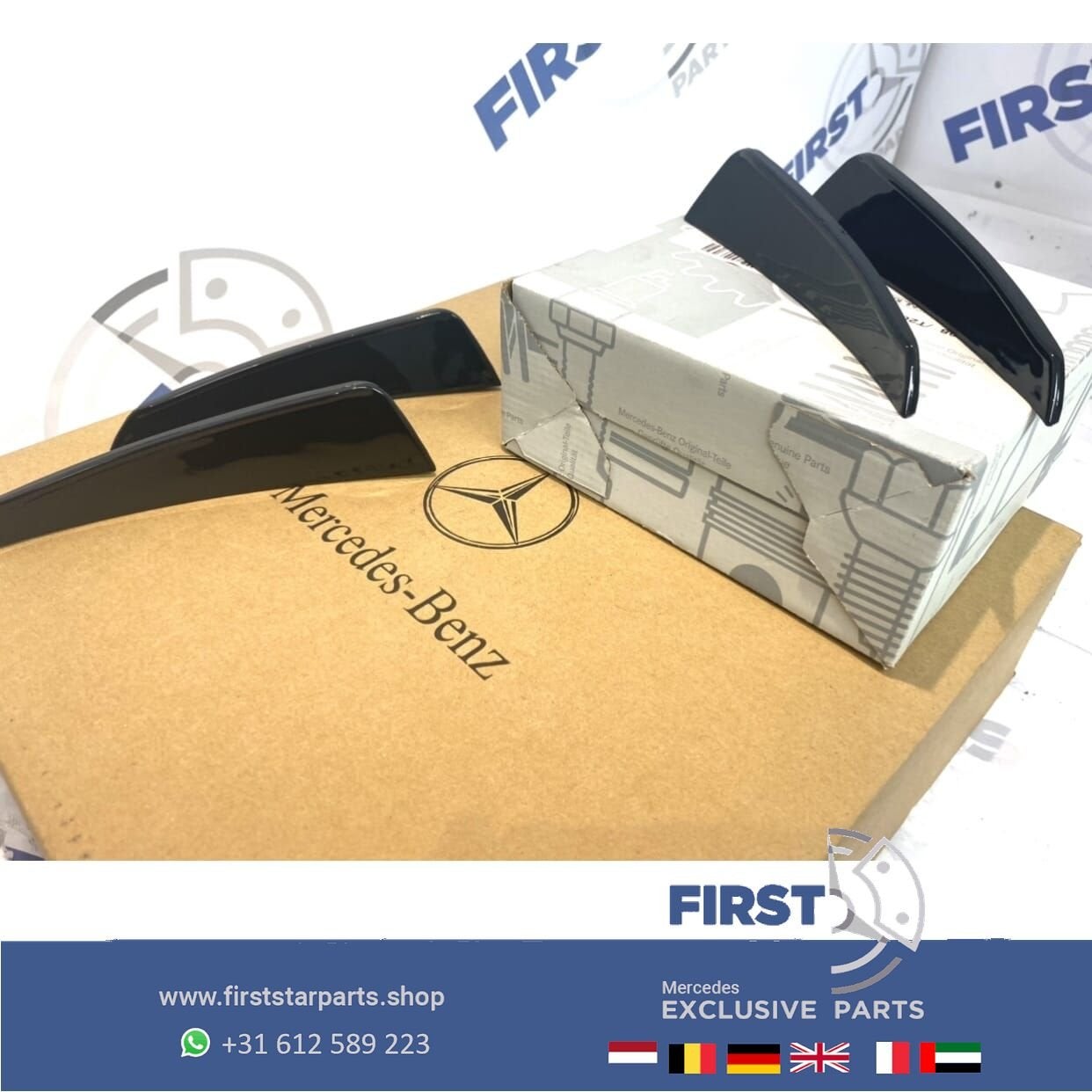 AMG AERODYNAMICA SPOILER SET VOORBUMPER L/R Mercedes A45 CLA, Gebruikt, Ophalen of Verzenden, -, -