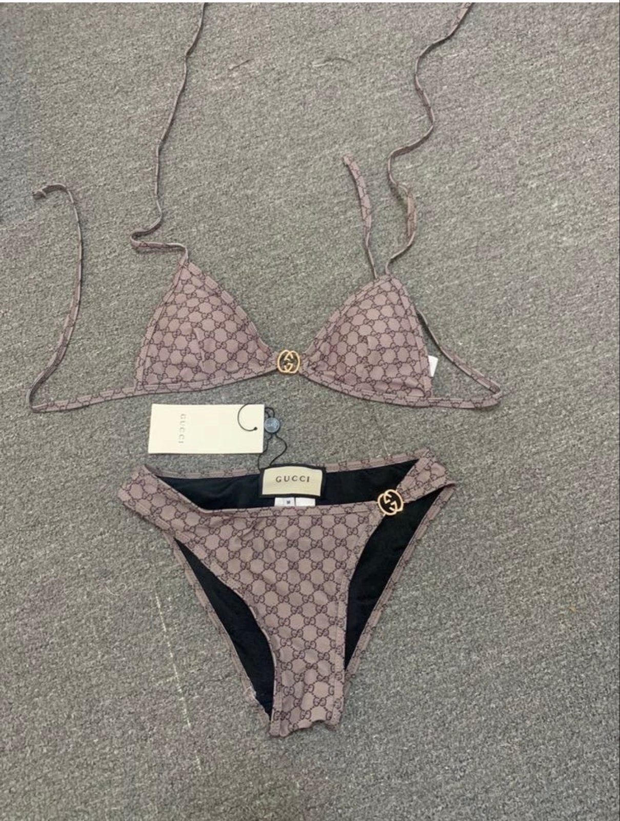 Gucci Bikini met GG-patroon - Nieuw met labels, Kleding | Dames, Verzenden, Nieuw, Meerkleurig, Bikini