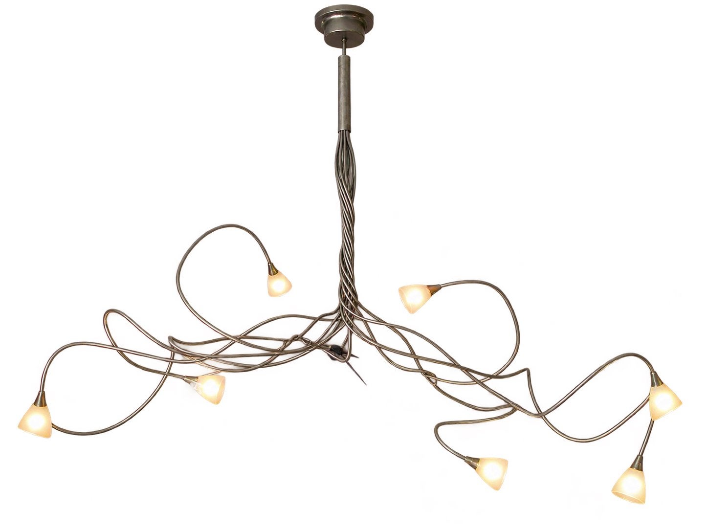 Design hanglamp met 10 lichtpunten - Modern en uniek, Ophalen, Zo goed als nieuw, Metaal, Overige fittingen