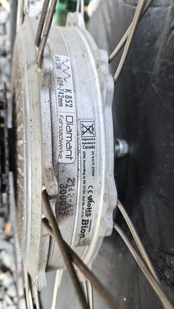 Achterwiel Trek BionX met motor, Ophalen
