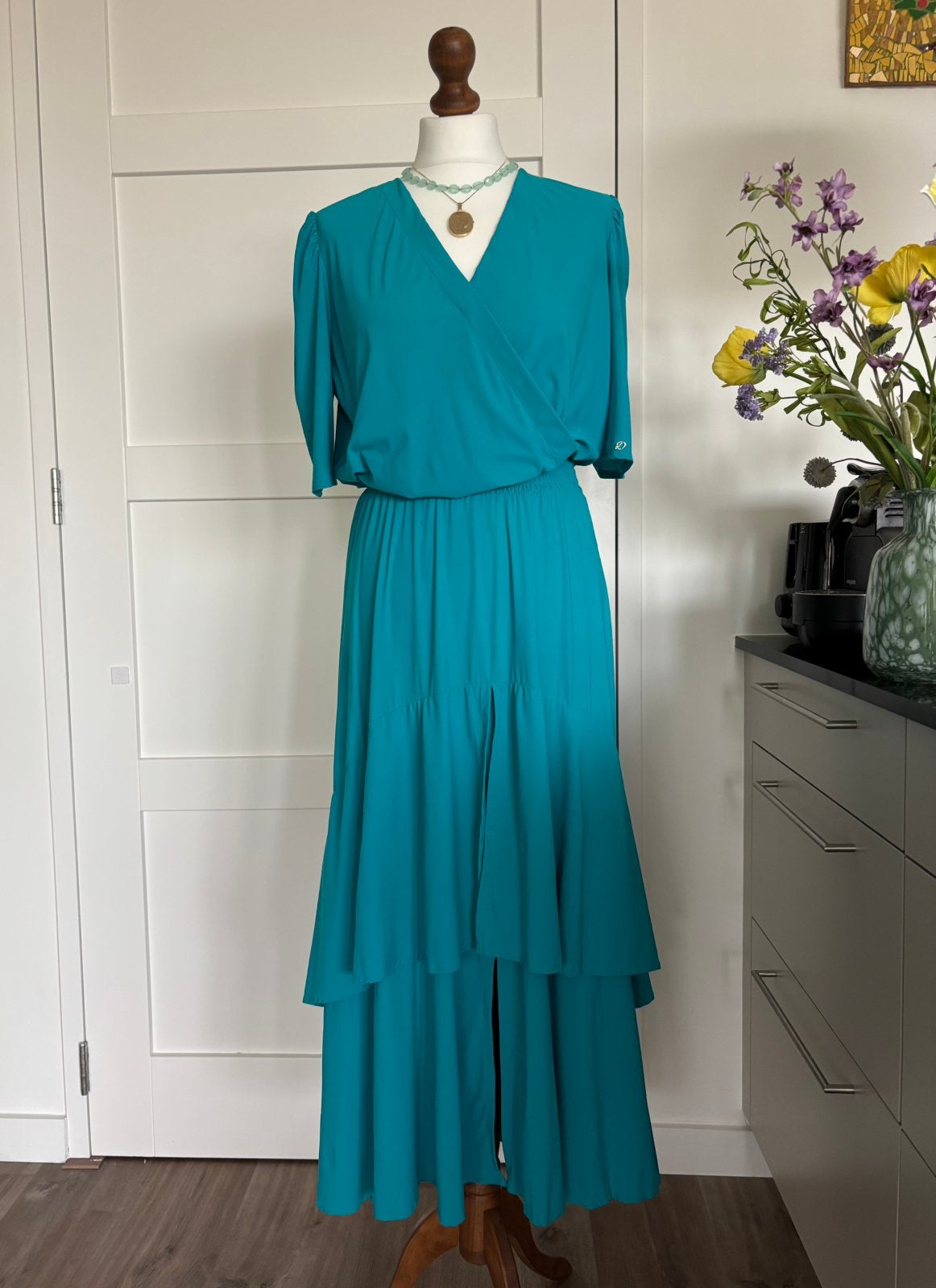 LaDress Lea xs, Kleding | Dames, Jurken, Verzenden, Zo goed als nieuw, Maat 34 (XS) of kleiner, Blauw