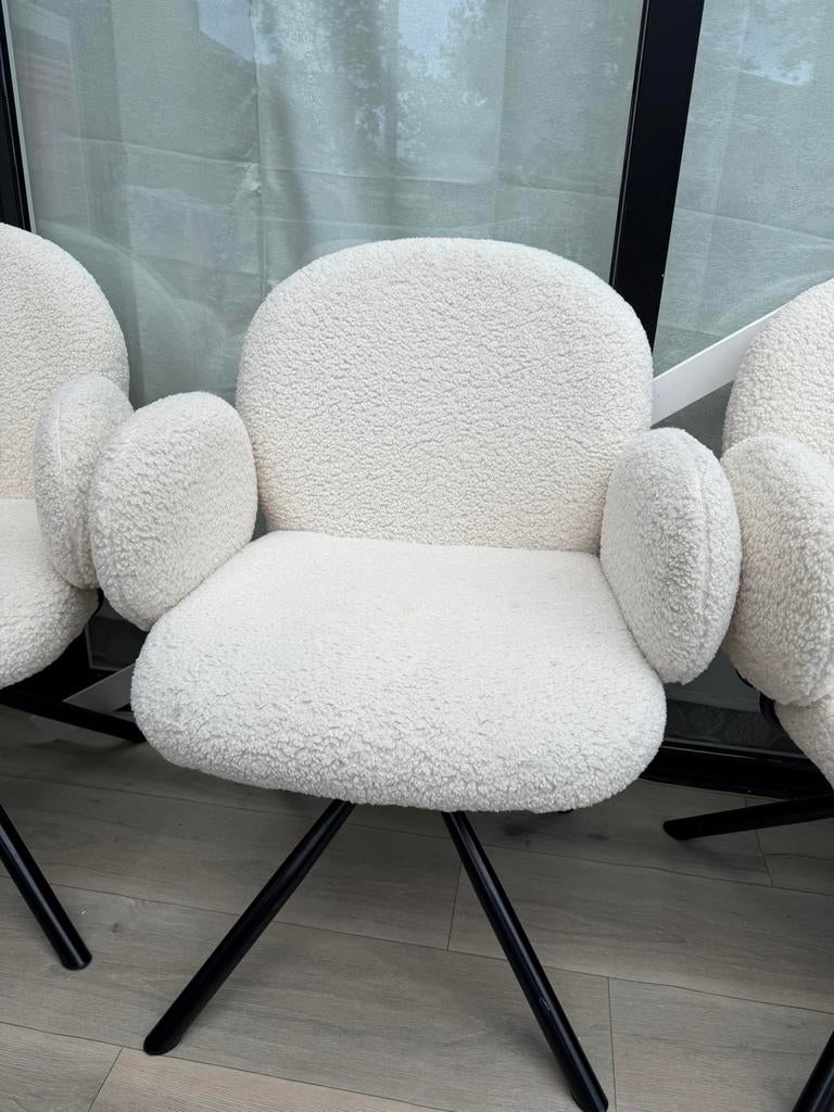 witte teddy stoelen, Ophalen of Verzenden, Zo goed als nieuw