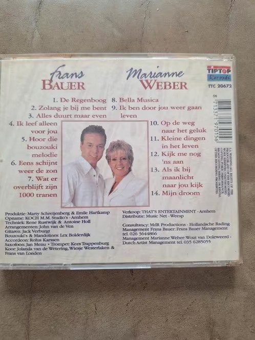 Cd Frans Bauer en Marianne Weber h3, Ophalen of Verzenden, Zo goed als nieuw, Levenslied of Smartlap