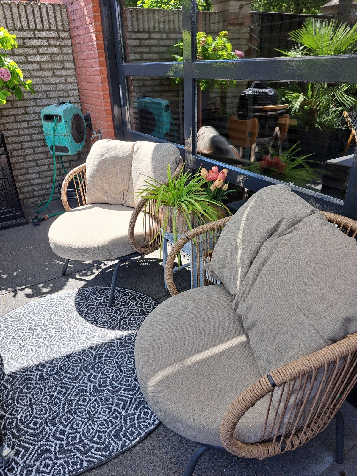 set lounge stoelen, Ophalen, Zo goed als nieuw, Wicker, 2 zitplaatsen