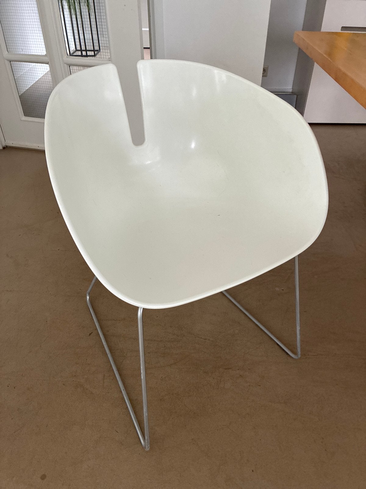 6 Moroso Fjord stoelen wit, Huis en Inrichting, Ophalen, Kunststof, Gebruikt, Wit