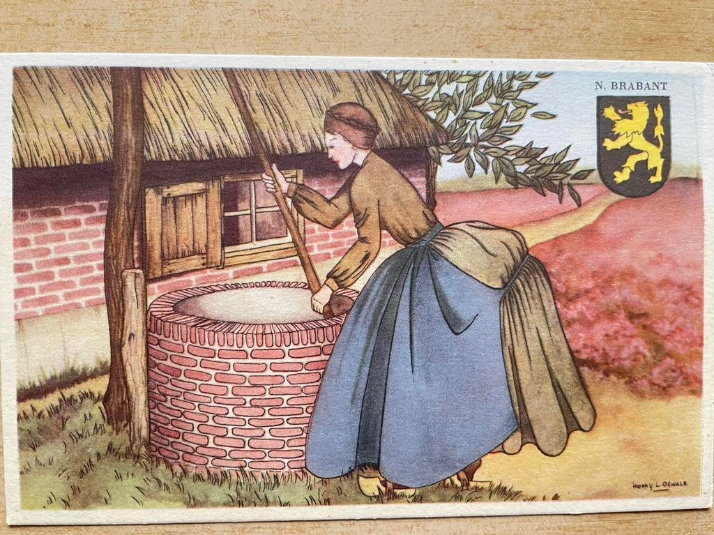 Illustator Oswald Noord-Brabant, Ophalen of Verzenden, Voor 1920, Ongelopen, Klederdracht