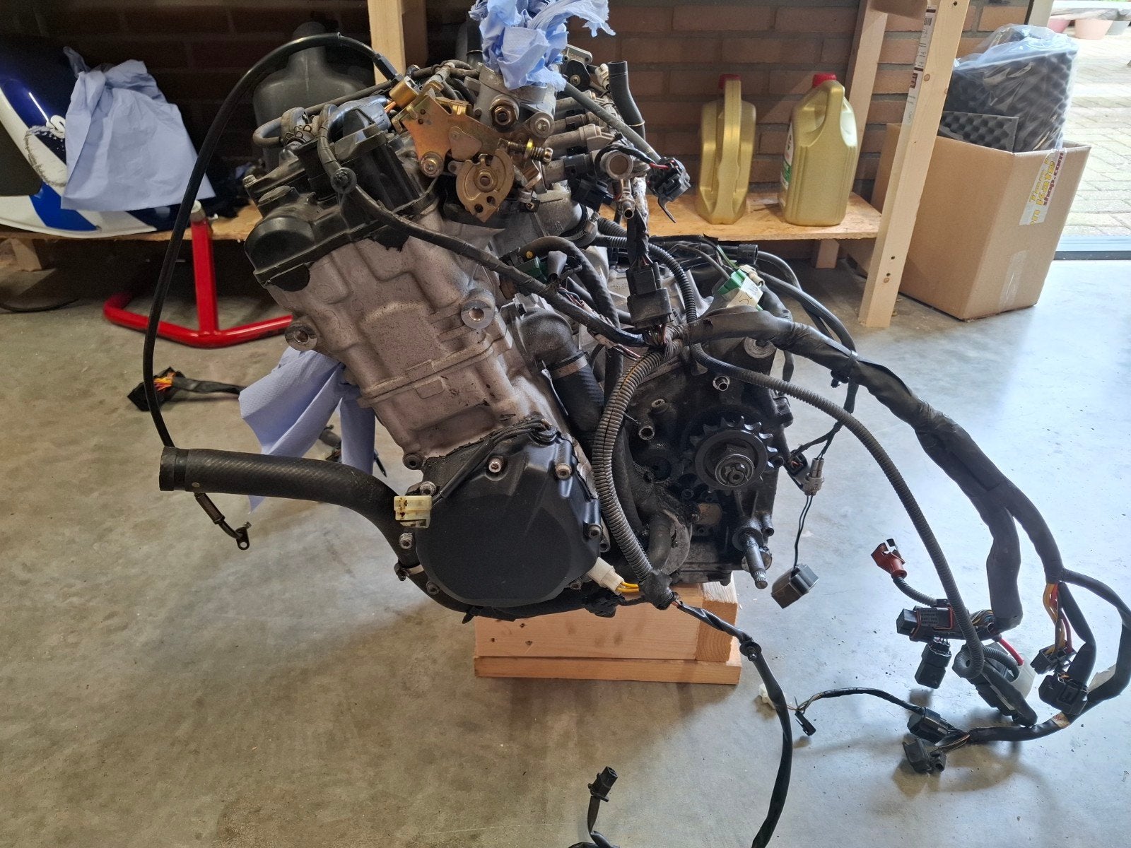 suzuki gsxr 600 k1-2-3 compleet motorblok, Ophalen, Gebruikt