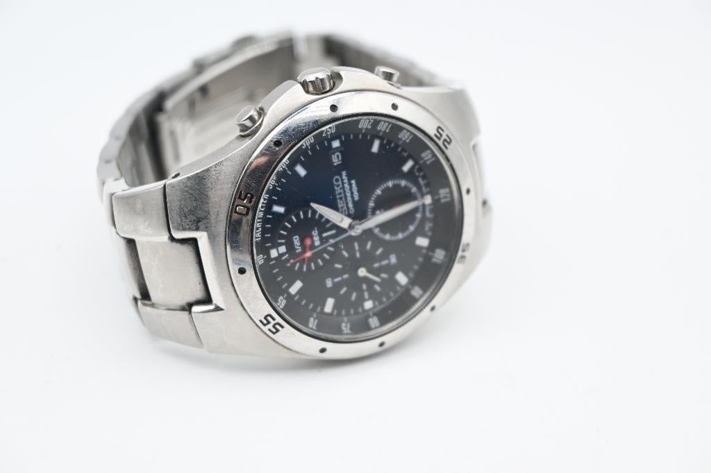 Seiko SND417P1, Seiko, Zwart, Ophalen of Verzenden, Zo goed als nieuw