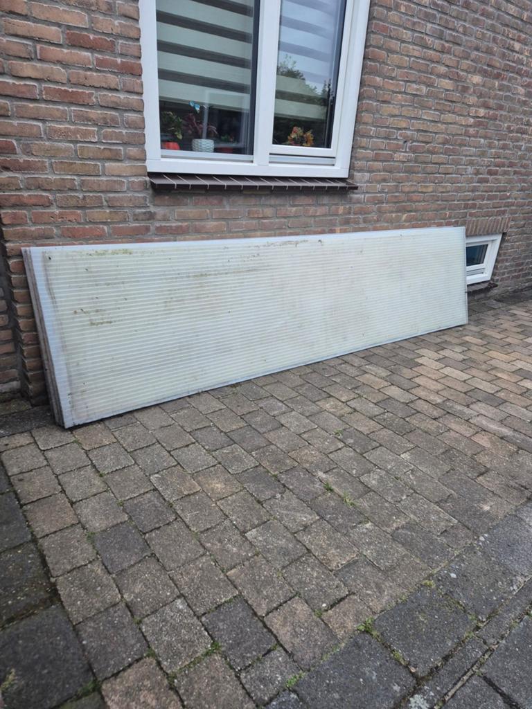 4 polycarbonaat kanaalplaten, Doe-het-zelf en Verbouw, Platen en Panelen, Ophalen, Gebruikt, Overige materialen, Minder dan 20 mm