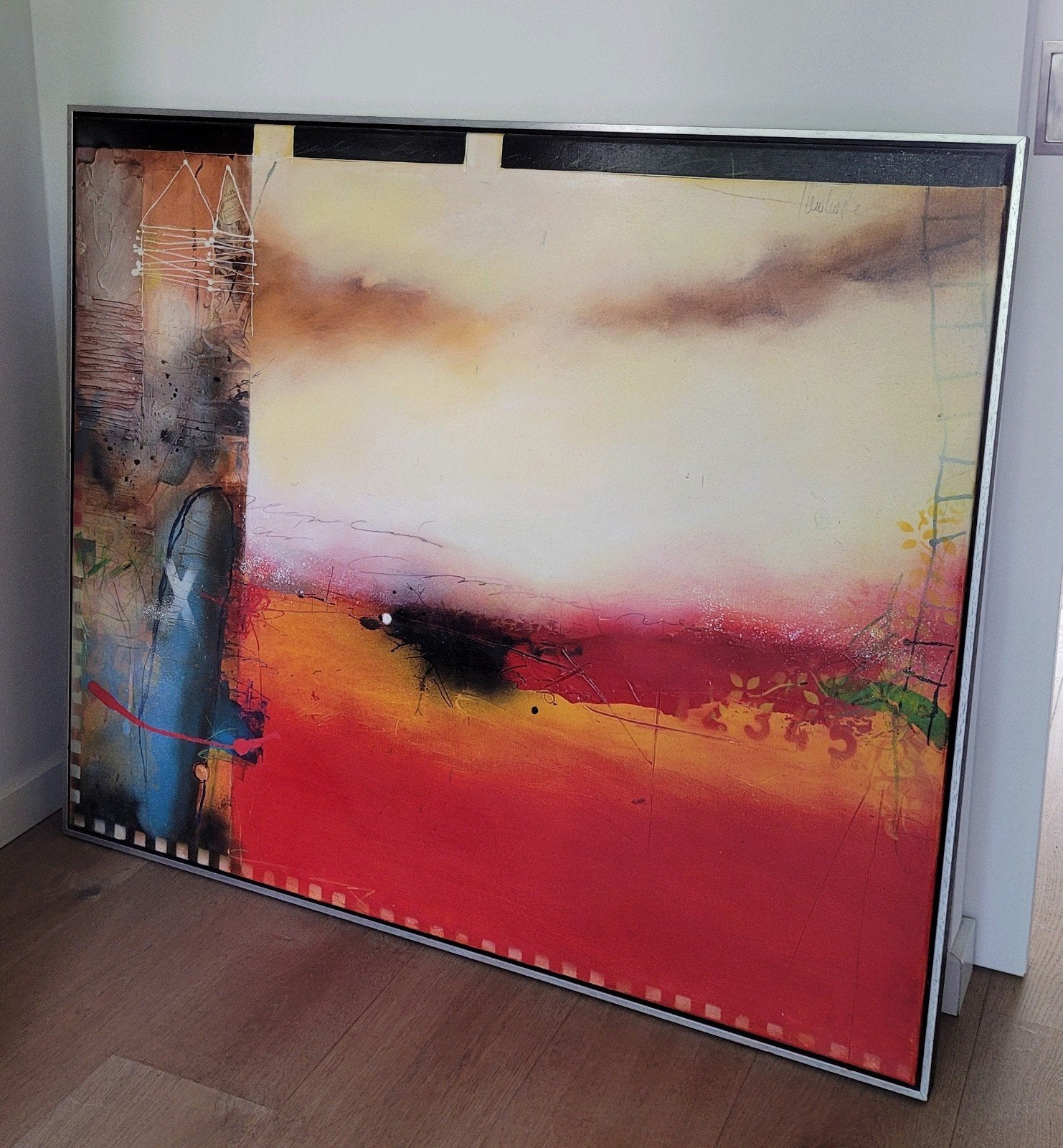 Groot olieverf schilderij Theo Koster, Antiek en Kunst, Ophalen